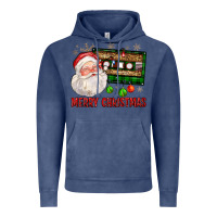 Vintage Denim Merry christmas santa cassette Vintage Hoodie - FaDigitalArtStudio