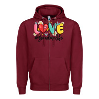 Burgundy love grandma life Zipper Hoodie - MaliasSmallBusiness