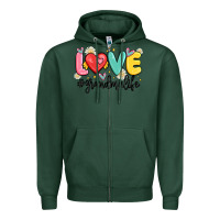 Sports Green love grandma life Zipper Hoodie - MaliasSmallBusiness