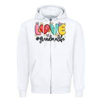 White love grandma life Zipper Hoodie - MaliasSmallBusiness