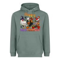 Sage Happy Hallothanksmas Chick Heavyweight Hoodie - BundleAndBundleShop