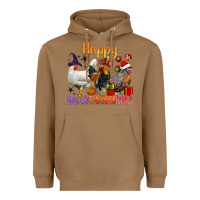 Toasted Coconut Happy Hallothanksmas Chick Heavyweight Hoodie - BundleAndBundleShop