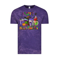 Cloud Purple happy halloween coffee cups Vintage Tee - AdoDesignShop