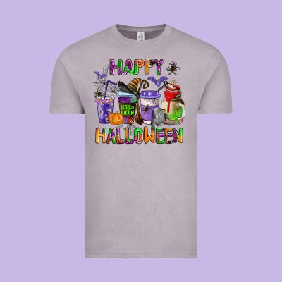 Happy Halloween Coffee Cups Vintage Tee Designed By Adodesignshop