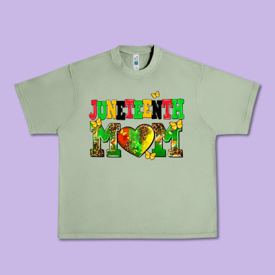 Juneteenth Mom Urban Heavy Tee Designed By Adodesignshop