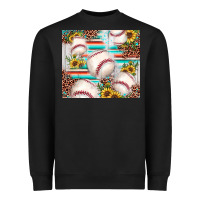 Black baseball leopard sunflower Heavyweight Sweatshirt - JahusDesignShop