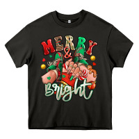 Asphalt merry and bright caucasian girl sneakers Heavy Core Tee - RanaPortraitStore
