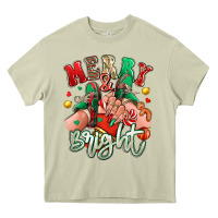 Merry And Bright Caucasian Girl Sneakers Heavy Core Tee | Teevron