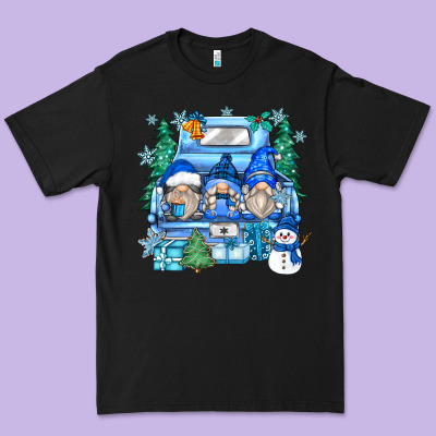 Snowman Gnome Truck Premium Tee Designed By Zillion Design Studio
