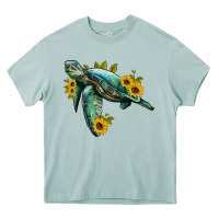 Arona sea turtle with sunflowers Heavy Core Tee - Artiststas