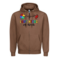 Chestnut love needs no words Zipper Hoodie - MaliasSmallBusiness