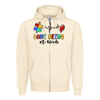 Sandshell love needs no words Zipper Hoodie - MaliasSmallBusiness