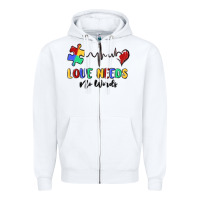 White love needs no words Zipper Hoodie - MaliasSmallBusiness