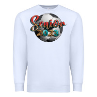 White soccer senior 2023 Premium Sweatshirt - BundleAndBundleShop