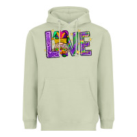 Matcha Mardi Gras Love With Gnome Heavyweight Hoodie - BundleAndBundleShop