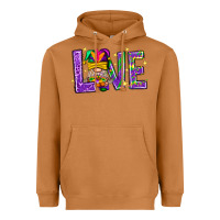 Meerkat Mardi Gras Love With Gnome Heavyweight Hoodie - BundleAndBundleShop