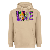 Mushroom Mardi Gras Love With Gnome Heavyweight Hoodie - BundleAndBundleShop