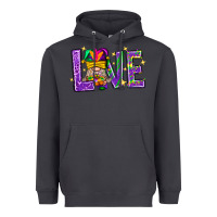 Smoke Mardi Gras Love With Gnome Heavyweight Hoodie - BundleAndBundleShop