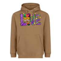 Toasted Coconut Mardi Gras Love With Gnome Heavyweight Hoodie - BundleAndBundleShop