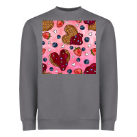 Storm valentines day waffles seamless pattern Heavyweight Sweatshirt - BundleAndBundleShop