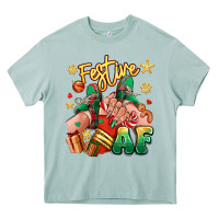Festive Af Christmas Caucasian Girl Sneakers Heavy Core Tee | Teevron