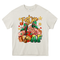 Cream festive af christmas caucasian girl sneakers Heavy Core Tee - RanaPortraitStore