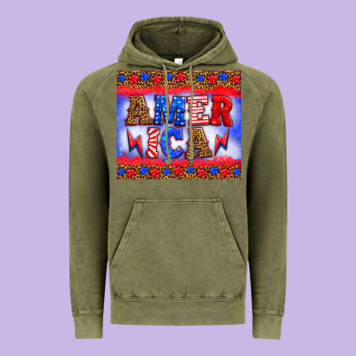 America Thunderbolt Vintage Hoodie Designed By Hra Design Shop