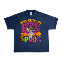 Navy too cute to spook with owl Urban Heavy Tee - Artiststas