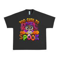 Pigment Black too cute to spook with owl Urban Heavy Tee - Artiststas