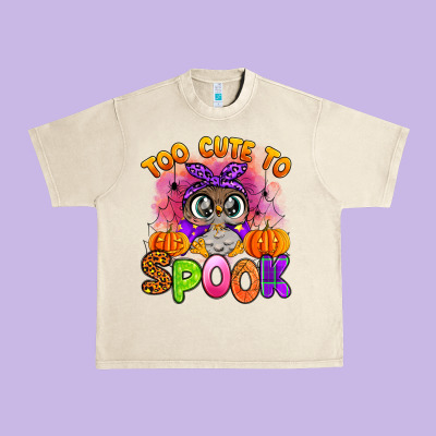 Too Cute To Spook With Owl Urban Heavy Tee Designed By Artiststas