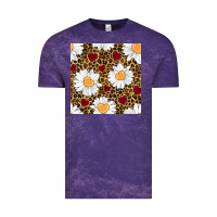 Cloud Purple valentines day daisy and leopard seamless pattern Vintage Tee - BundleAndBundleShop