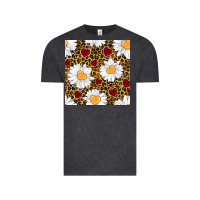 Valentines Day Daisy And Leopard Seamless Pattern Vintage Tee | Teevron