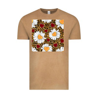 Vintage Camel valentines day daisy and leopard seamless pattern Vintage Tee - BundleAndBundleShop