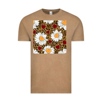 Vintage Coffee valentines day daisy and leopard seamless pattern Vintage Tee - BundleAndBundleShop