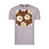 Vintage Zinc valentines day daisy and leopard seamless pattern Vintage Tee - BundleAndBundleShop