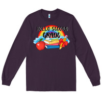 Plum back to school hello second grade 3200x2400 Long Sleeve Tee - AdoDesignShop