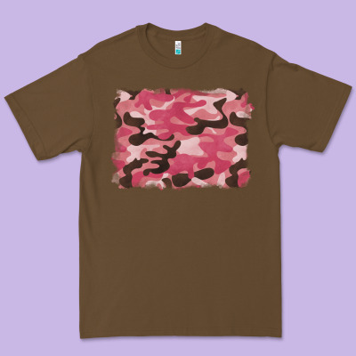 Pink Camouflage Background Premium Tee Designed By Barkaloodesign