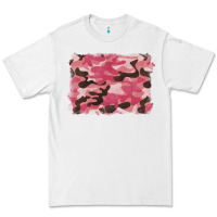 White pink camouflage background Premium Tee - BarkalooDesign