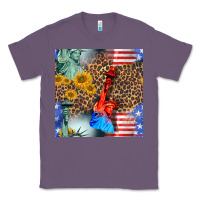 Lavender statue of liberty american flag Classic Tee - BundleAndBundleShop