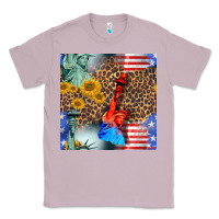 Lilac statue of liberty american flag Classic Tee - BundleAndBundleShop