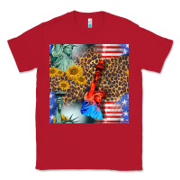 Red statue of liberty american flag Classic Tee - BundleAndBundleShop