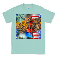 Seafoam statue of liberty american flag Classic Tee - BundleAndBundleShop