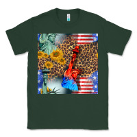 Sports Green statue of liberty american flag Classic Tee - BundleAndBundleShop