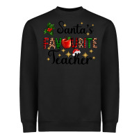 Black santas favourite teacher Heavyweight Sweatshirt - AdoDesignShop