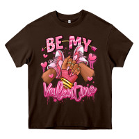 Chocolate Brown be my valentine afro girl sneakers Heavy Core Tee - RanaPortraitStore