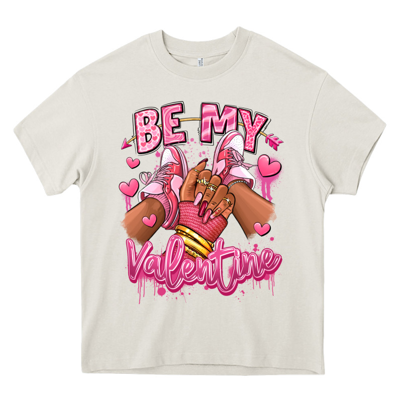 Be My Valentine Afro Girl Sneakers Heavy Core Tee by RanaPortraitStore | Teevron