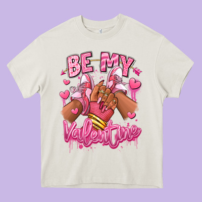 Heavy Core Tee be my valentine afro girl sneakers