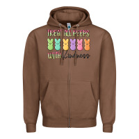 Chestnut treat all peeps with kindness Zipper Hoodie - MaliasSmallBusiness