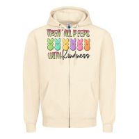 Treat All Peeps With Kindness Zipper Hoodie | Teevron