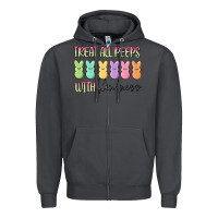Smoke treat all peeps with kindness Zipper Hoodie - MaliasSmallBusiness